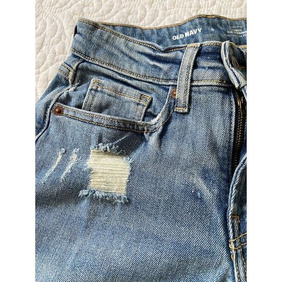 Old Navy High-Rise Curvy O.G. Straight Ankle Jeans Distressed Size 0 NWT​ - Picture 6 of 14